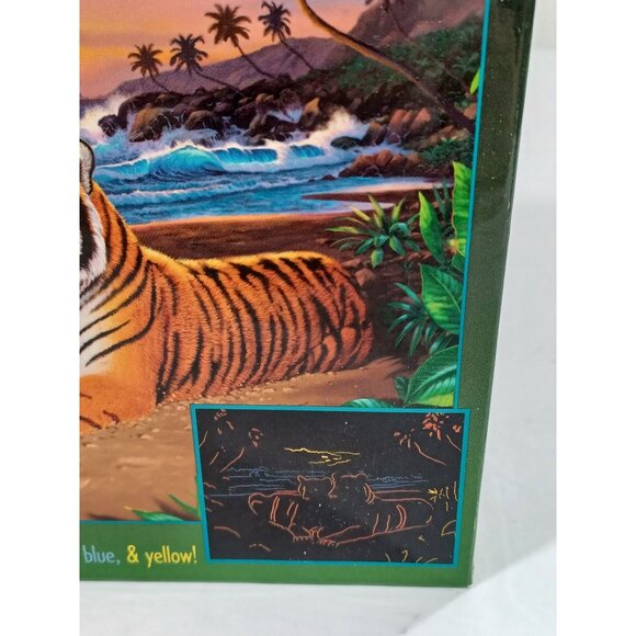 Sunset Glow "Beach Tigers" 750 Piece Jigsaw Puzzle Rare Vintage 2005 Ceaco New! - Picture 13 of 14